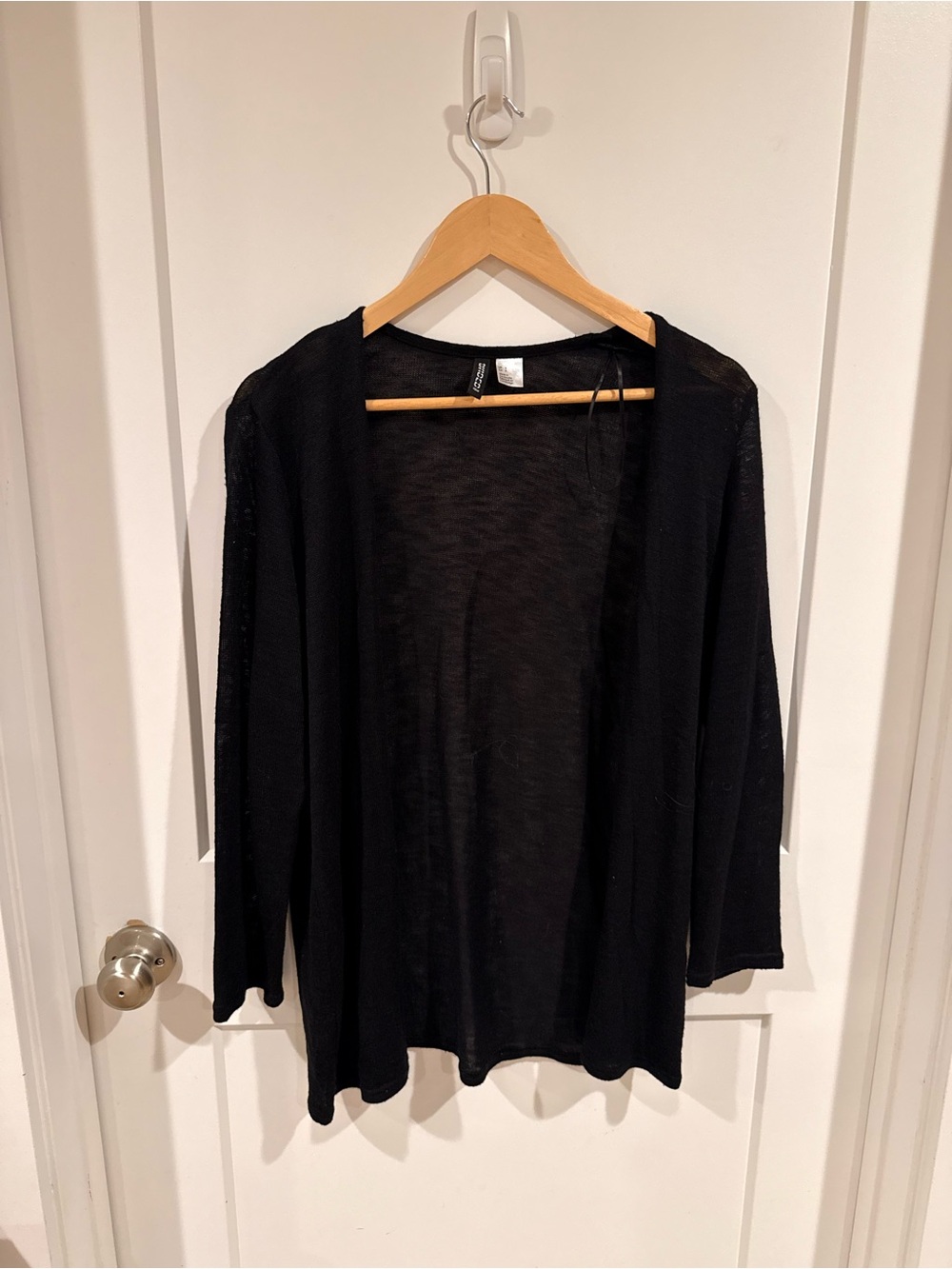 H&M Divided Lightweight Black Open-Front Cardigan